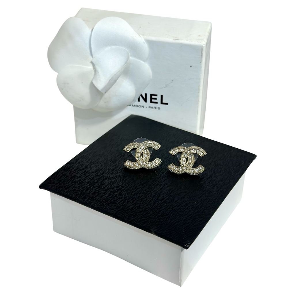 Chanel Crystal OC Earrings