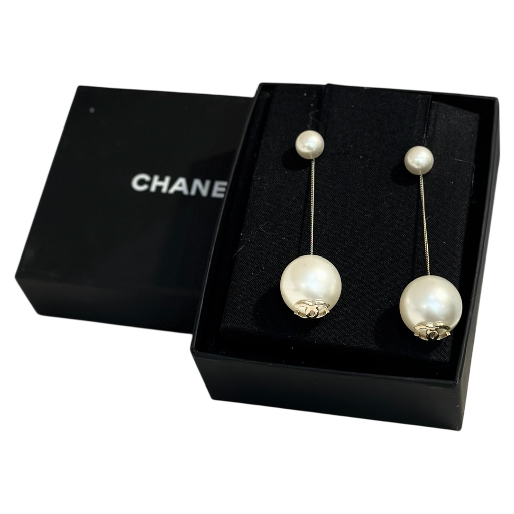 Chanel Pearl Earrings 