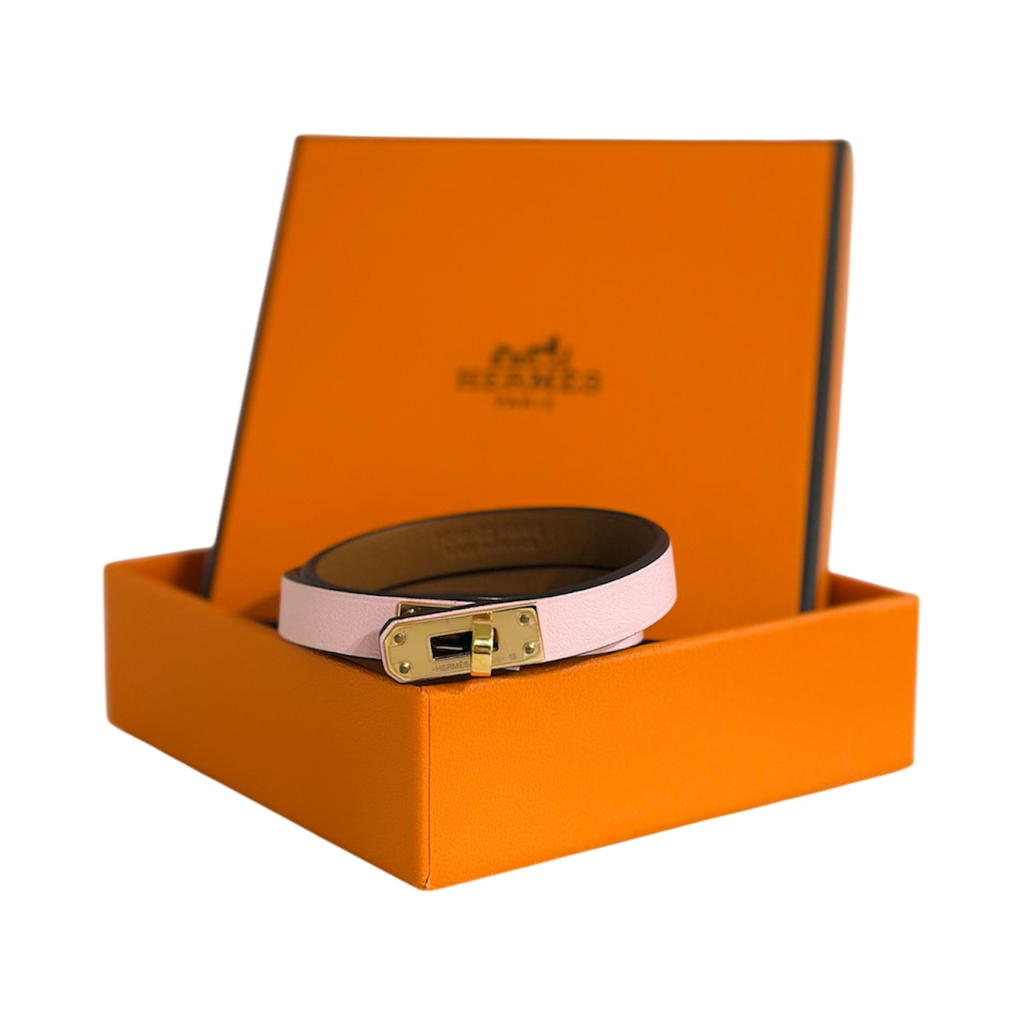 Hermes Mini Kelly Double Tour Leather Bracelet