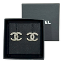 Chanel Crystal Pearl CC Medium Earrings
