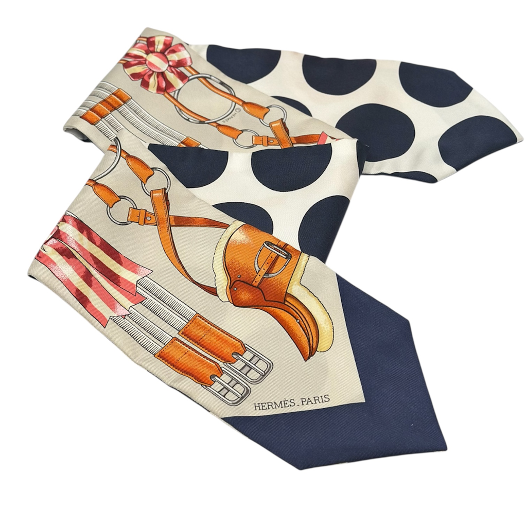 Hermes Twill up (White/Navy/Dots)