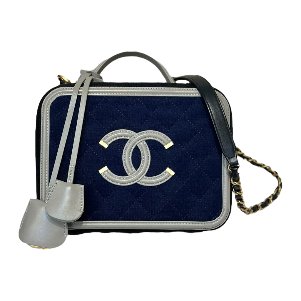 Chanel Filigree Top Handle Vanity Case