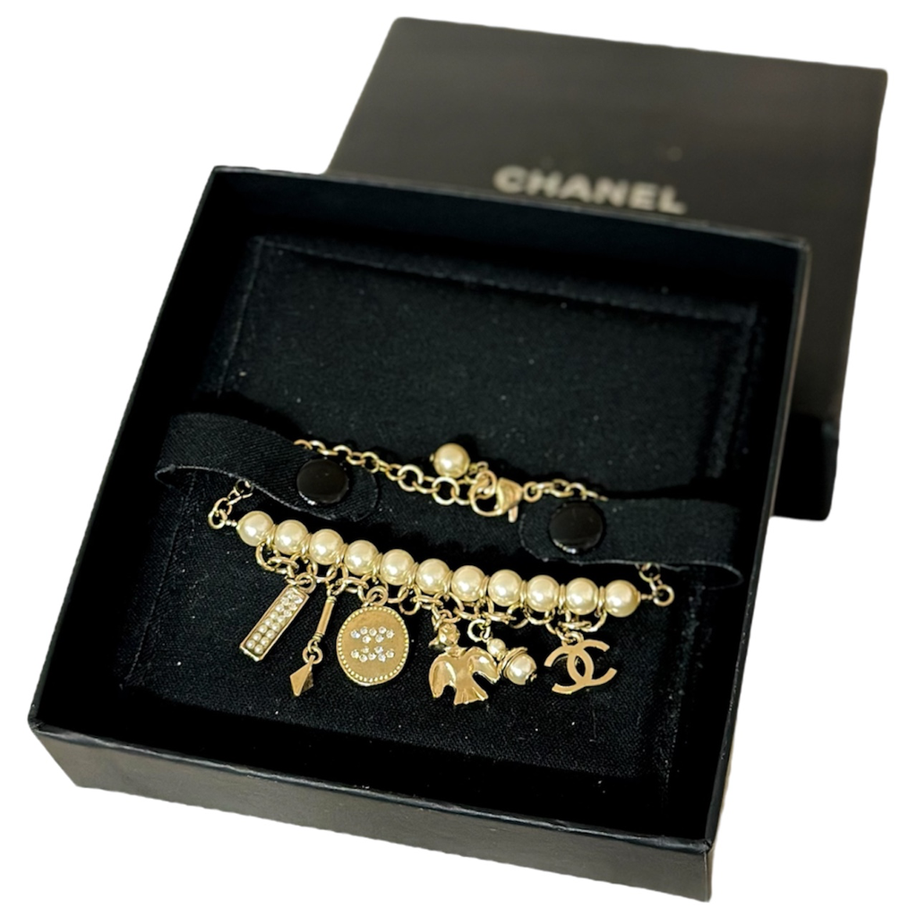 Chanel Pearl CC Bird Bracelet