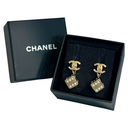 Chanel CC Crystal Dice Earrings