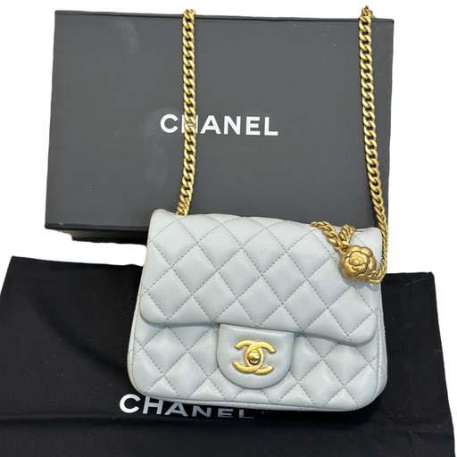 [#KXNPXC2L] Chanel Square 17cm Camellia Crush Mini Bag