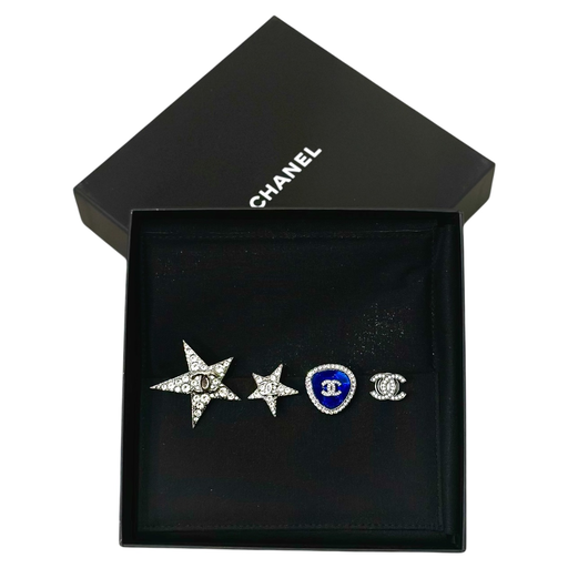Chanel 4 in 1 Crystal Hairpins 